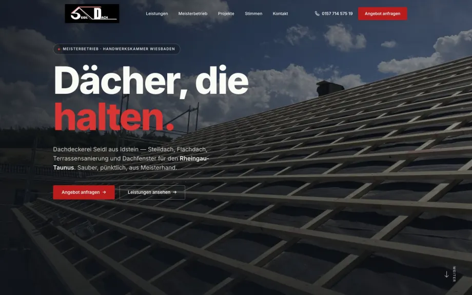 Website Dach Seidl