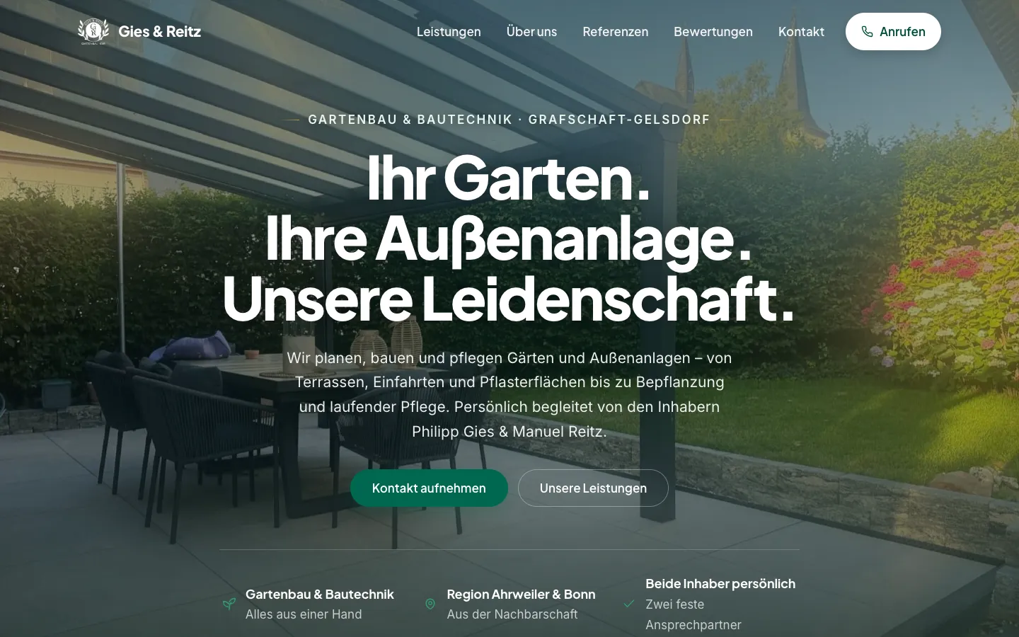 Website Gies & Reitz Gartenbau