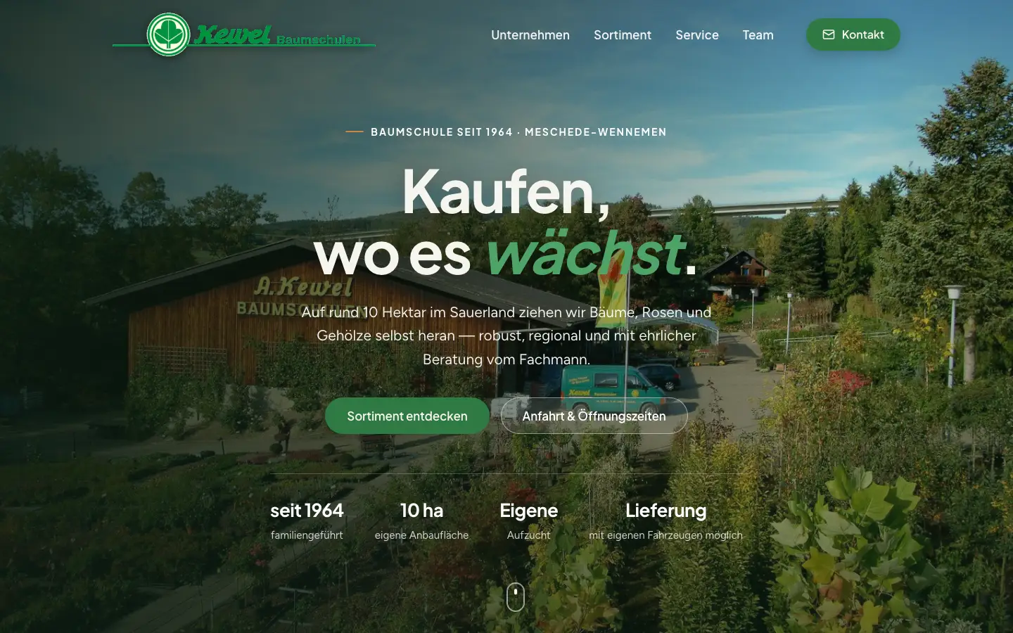 Website Kewel Baumschulen