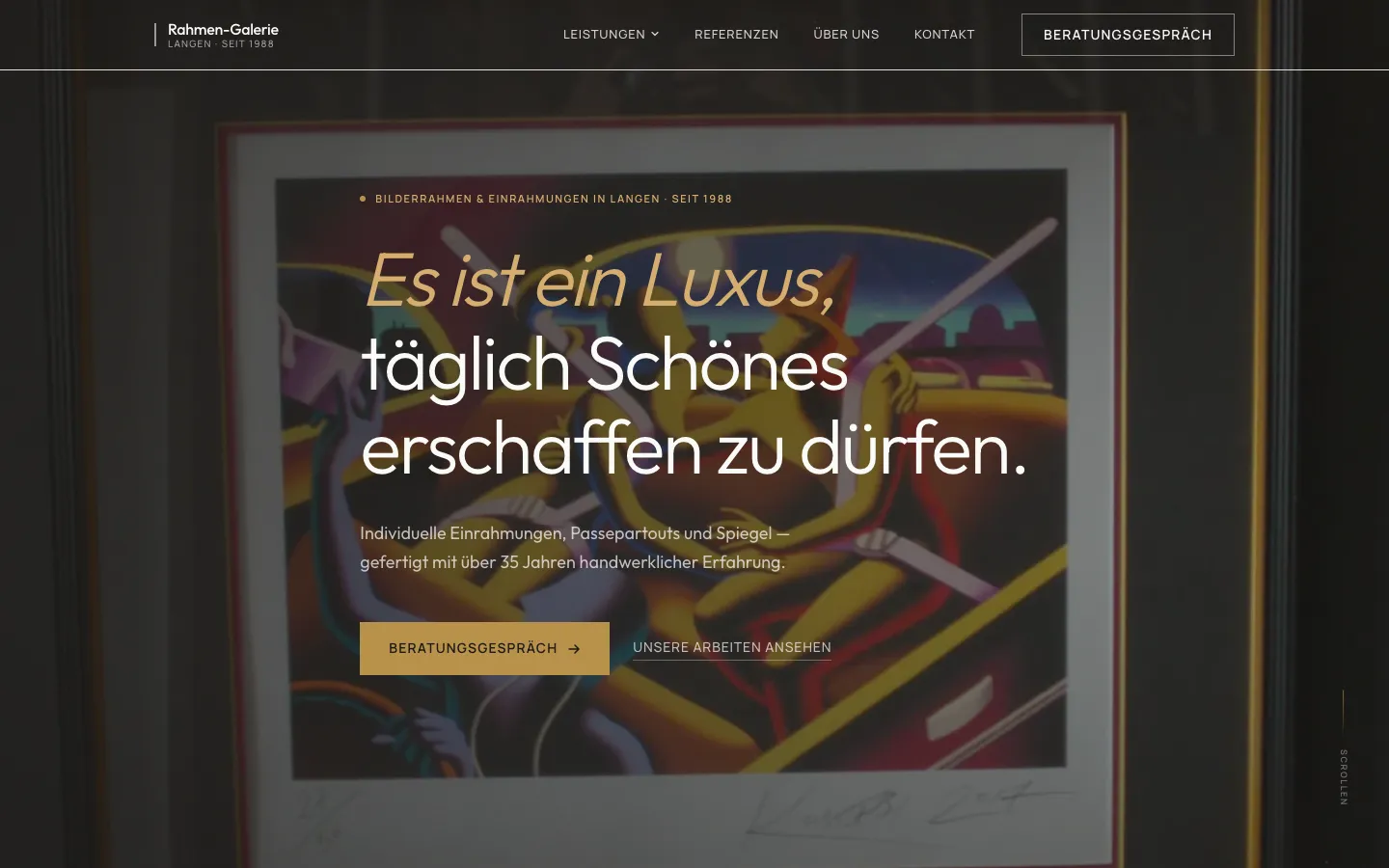 Website Rahmen-Galerie