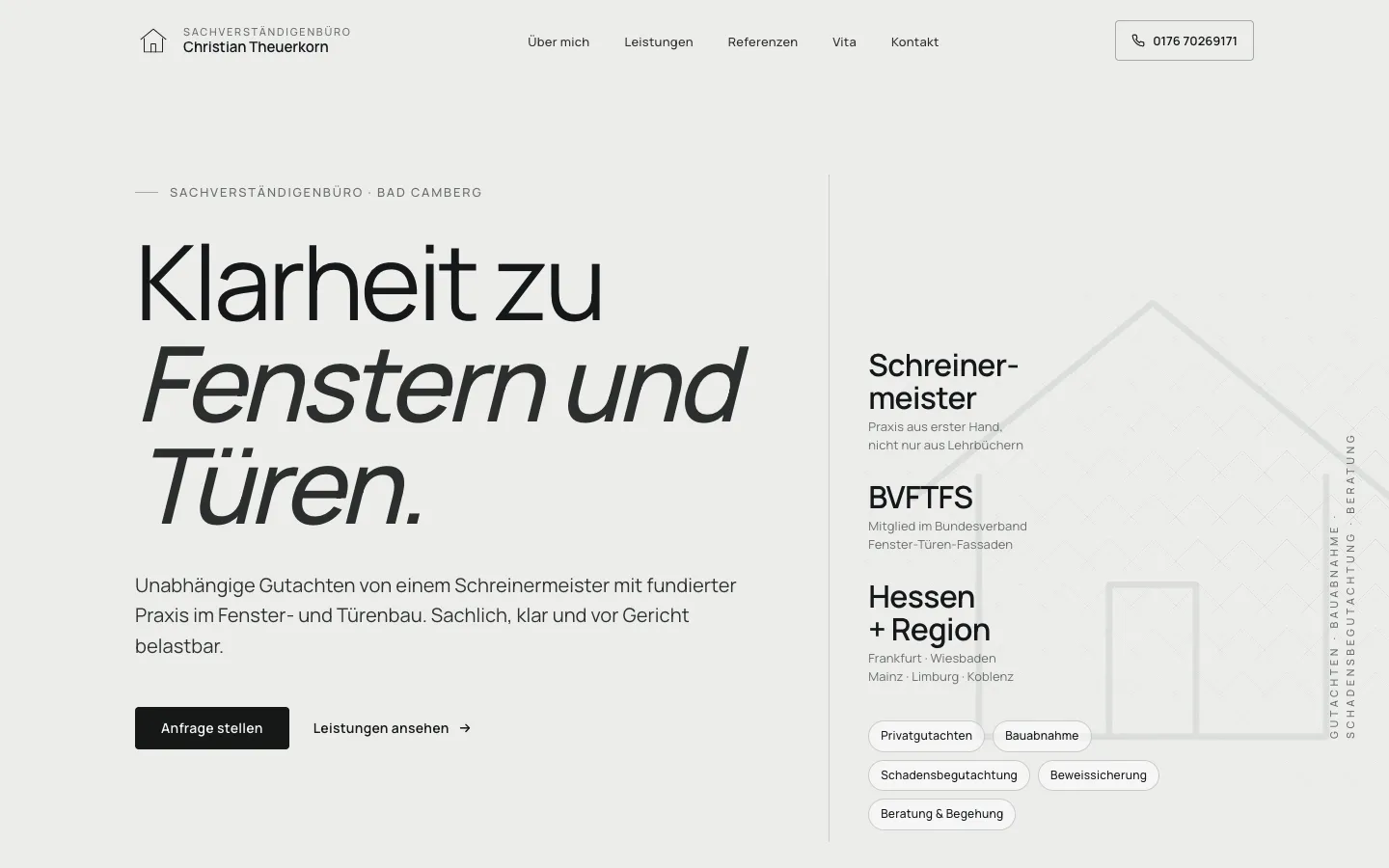 Website Sachverständigenbüro Christian Theuerkorn
