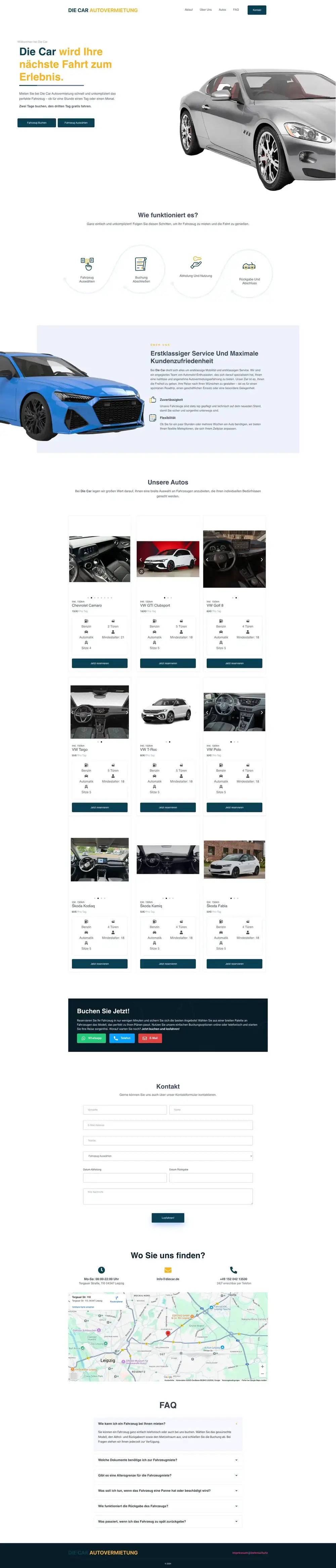 Moderne Website für DieCar